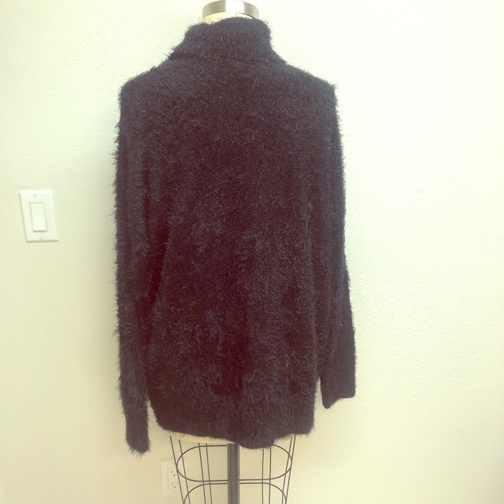 Forever 21 black soft furry turtleneck sweater L